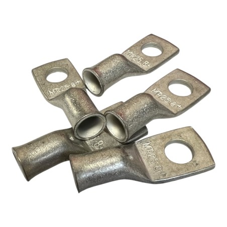 Lot de 5 Cosses à sertir à oeillet 25mm² M8