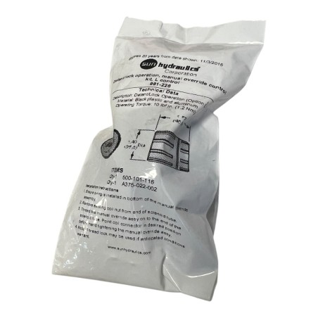 SUN HYDRAULICS 991226 Commande Manuelle pour dispositif de réglage