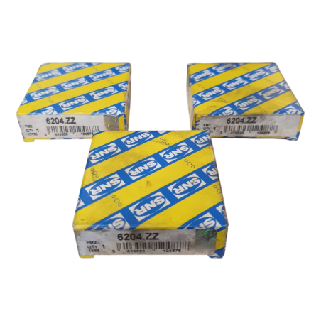 Lot de 3 SNR 6204.ZZ Roulement