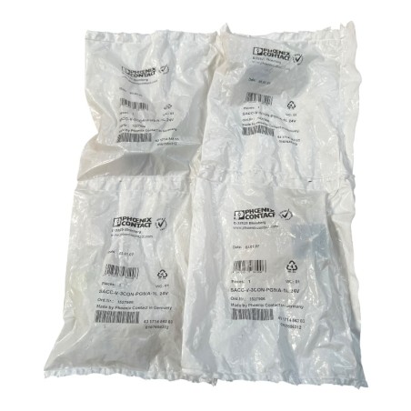 LOT 4 X PHOENIX CONTACT 1597906 SACC-V-3CON-PG9/A-1L 24V Connecteur électrovanne