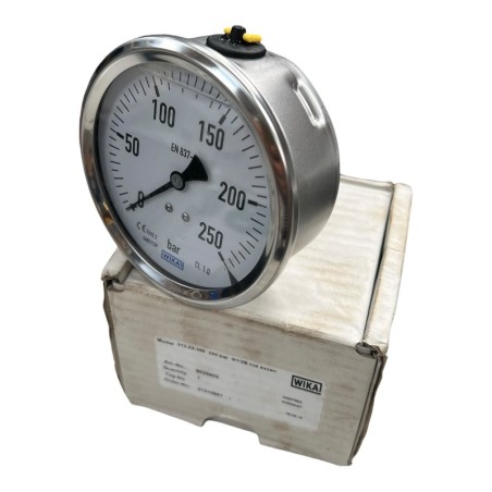 WIKA 9023402 213.53 Manomètre glycérine 0-250 bar 100 mm G1/2 Raccord arrière ex