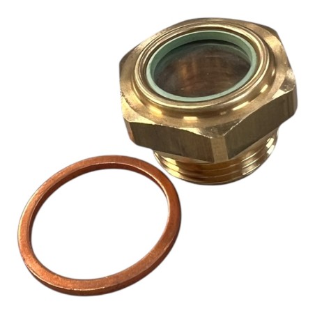 MINTOR TLAX Indicateur de niveau à vue avec verre 3/4" laiton avec joint
