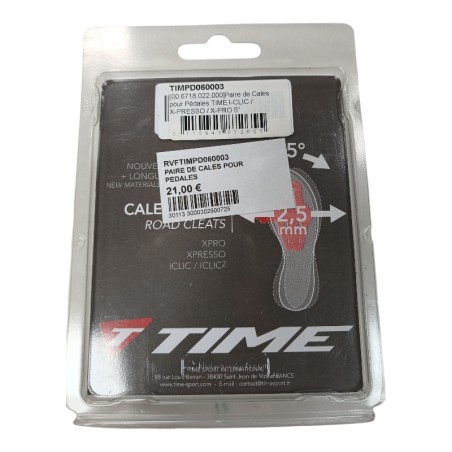 TIME PAIRE DE CALES POUR PEDALES TIME I-CLIC/ X-PRESSO/ X-PRO 5°