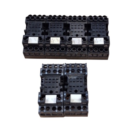 Lot de 6 Socles relais CARLO GAVAZZI/FEME ZDM14