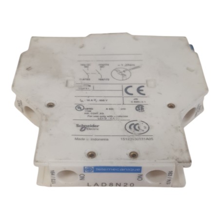 SCHNEIDER ELECTRIC TELEMECANIQUE LAD8N20 BLOC DE CONTACT