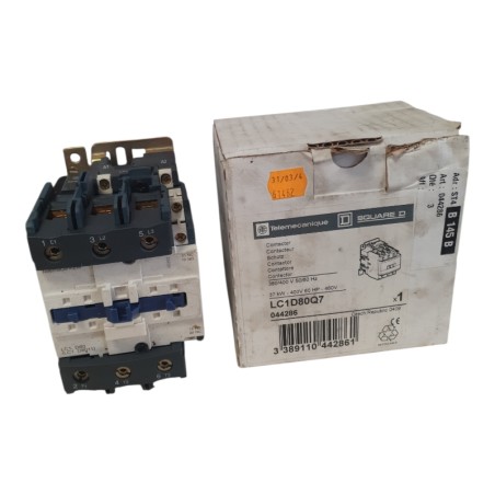 TELEMECANIQUE LC1 D80Q7 044286 CONTACTEUR + BOBINE LX1 D6 Q7 380V/400V 50-60HZ
