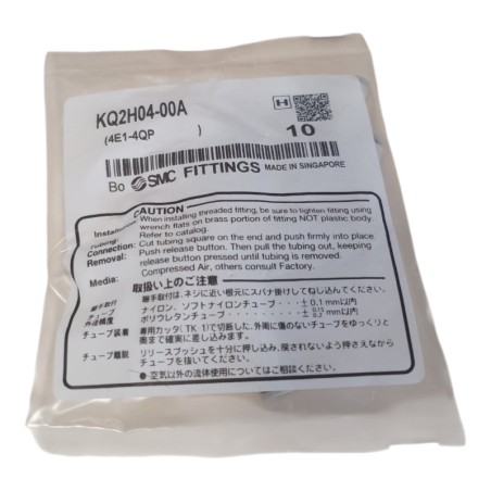 Lot de 10 SMC KQ2H04-00A Raccord instantané