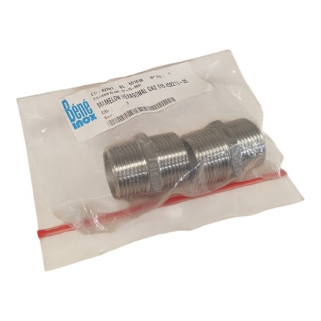 Lot de 2 BENE INOX 452213-25 MAMELON HEXAGONAL
