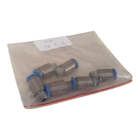 Lot de 6 FESTO STA 1/8 8-6 Raccord instantané pneumatique enfichable