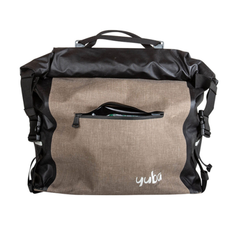 YUBA BG02 BAGUETTE BAG BLACK/ BROWN 36L SACOCHE LATERALE VELO