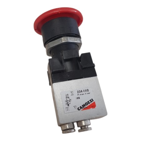 CAMOZZI 234-000 Vanne à bouton-poussoir d'arrêt d'urgence 8 Bar