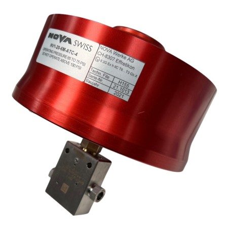 NOVA SWISS NV1206MATC-4 Vanne à pointeau HP avec actionneur pneumatique