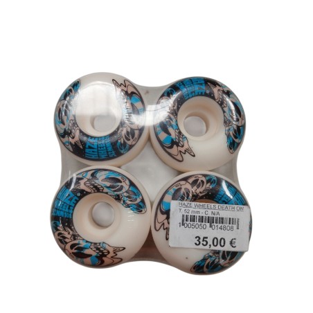 HAZE WHEELS DEATH ON T.52mm C.N/A LOT DE 4 ROUES SKATE
