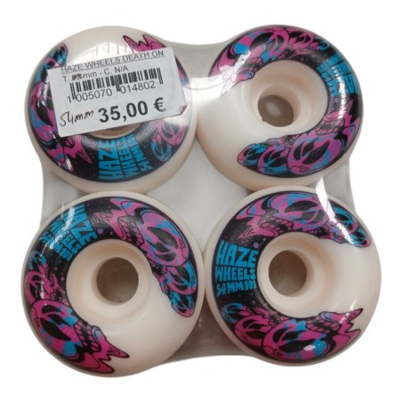 HAZE WHEELS DEATH ON T.54mm C.N/A LOT DE 4 ROUES SKATE