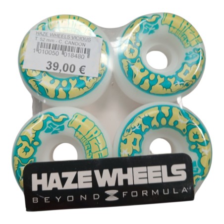 HAZE WHEELS BEYOND FORMULA VICIOUS T.52mm C CANDON LOT DE 4 ROUES SKATE
