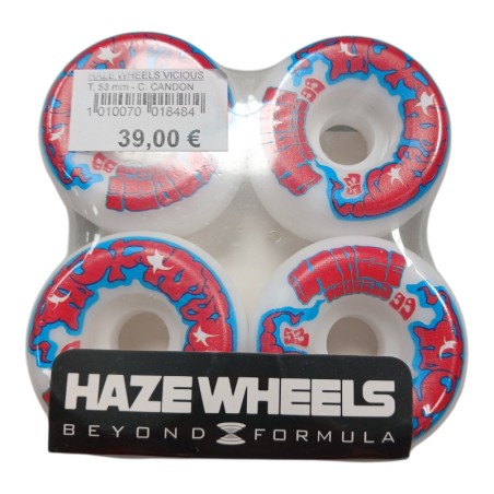HAZE WHEELS BEYOND FORMULA VICIOUS T.53mm C CANDON LOT DE 4 ROUES SKATE