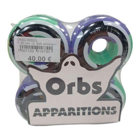 ORBS APPARITIONS T.56mm C.99A LOT DE 4 ROUES SKATE