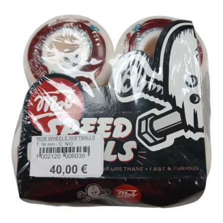 MOB SOFTBALLS T.56mm C.N/O LOT DE 4 ROUES SKATE