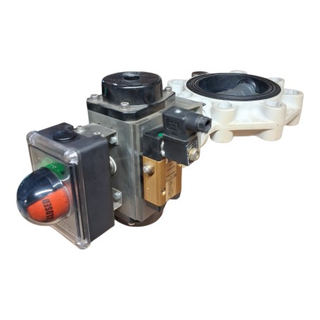 CH-AIR CH075 G Vanne avec actionneur pneumatique et flowserve automax
