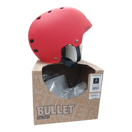 BULLET DELUXE CASQUE POUR SKATEBOARD ROUGE TAILLE ADULT S/M 54-57cm