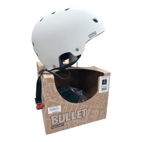 BULLET DELUXE CASQUE POUR SKATEBOARD BLANC TAILLE ADULT S/M 54-57cm