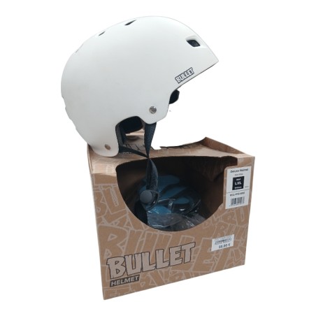 BULLET DELUXE CASQUE POUR SKATEBOARD BLANC TAILLE ADULT L/XL 58-61cm