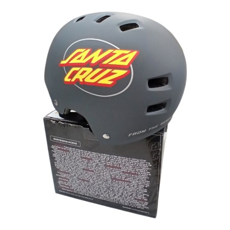BULLET SANTA CRUZ OVAL DOT CASQUE POUR SKATEBOARD GRIS TAILLE ADULT S/M 54-57cm