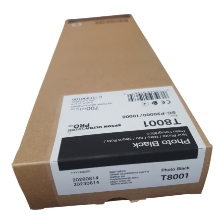 EPSON T8001 Photo Black Cartouche d'encre d'origine BB 2026.08.14