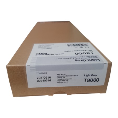 EPSON T8000 Light Gray Cartouche d'encre d'origine BB 2027.05.16