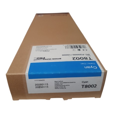 EPSON T8002 Cyan Cartouche d'encre d'origine BB 2028.01.15