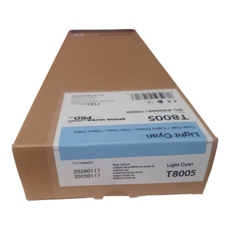 EPSON T8005 Light Cyan Cartouche d'encre d'origine BB 2028.01.17