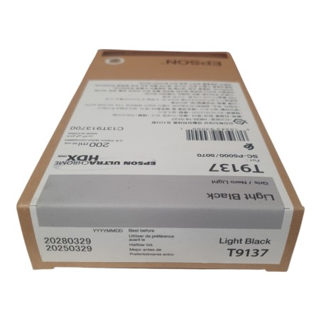 EPSON T9137 Light Black Cartouche d'encre d'origine BB 2028.03.29
