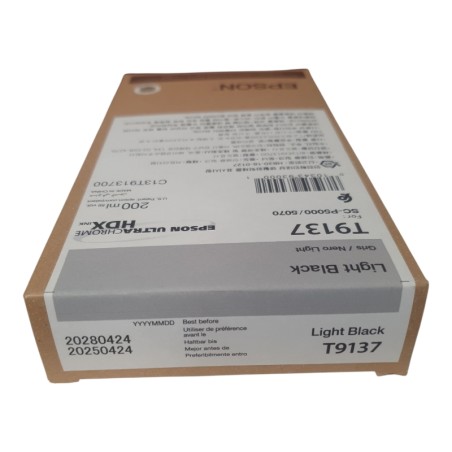 EPSON T9137 Light Black Cartouche d'encre d'origine BB 2028.04.24
