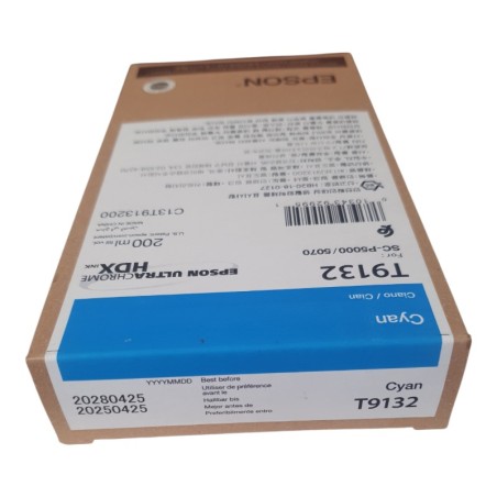 EPSON T9132 Cyan Cartouche d'encre d'origine BB 2028.04.25