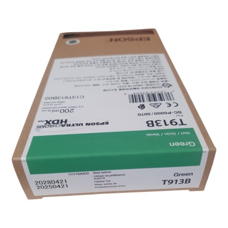 EPSON T913B Green Cartouche d'encre d'origine BB 2028.04.21