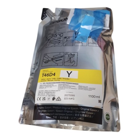 EPSON T46D4 Yellow Cartouche d'encre d'origine BB 2027.03.05 + Puce