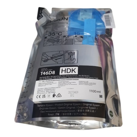 EPSON T46D8 High Density Black Cartouche d'encre d'origine BB 2027.04.09 + Puce