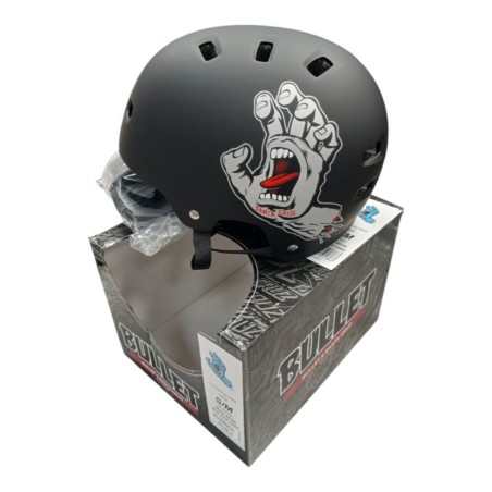 BULLET SANTA CASQUE ADULTE POUR SKATEBOARD NOIR TAILLE 54-57cm