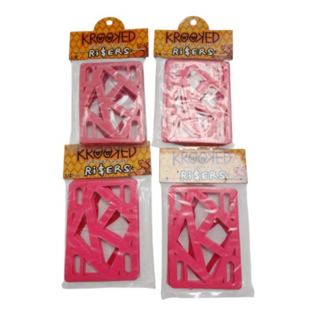 KROOKED PADS LOT DE 4 PAIRES T0.125 C.PINK POUR SKATEBOARD