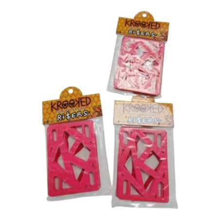 KROOKED PADS LOT DE 3 PAIRES T0.125 C.PINK POUR SKATEBOARD