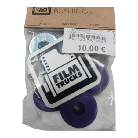 FILM TRUCKS PAIRES BUSHING T.88A C.PURPLE SOFT POUR SKATEBOARD