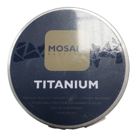 MOSAIC TITANIUM BEARING HIGH SPEED SET DE 8 ROULEMENTS POUR SKATEBOARD