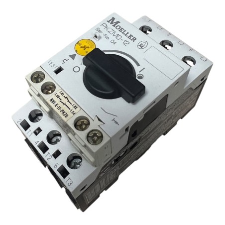 MOELLER PKZM0-12 Disjoncteur 3P 12A + NHI-E-11-PK20 Contacts auxiliaires