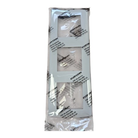 EUR'OHM 61898 Plaque blanche 3 postes