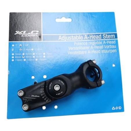 XLC ST-T14 POTENCE A-HEAD REGABLE 1-1/8 DIAMETRE 25,4mm 90mm POUR VELO