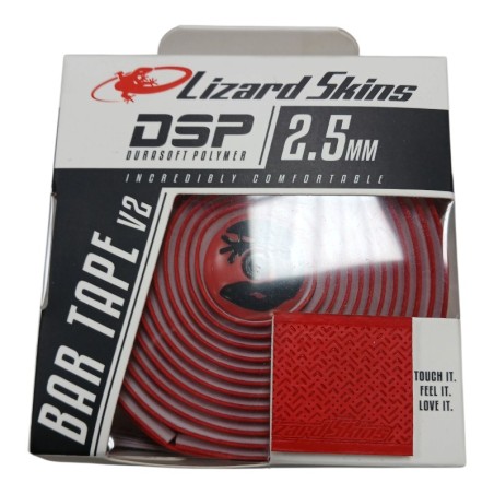 LIZARD SKINS 2,5mm BAR TAPE V2 ROUGE POUR VELO