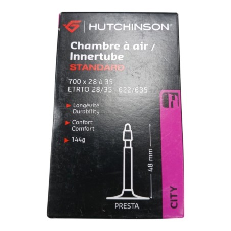 HUTCHINSON CITY CHAMBRE A AIR INNERTUBE STANDARD 700 x 28 à 35 ETRTO 28/35-622/635