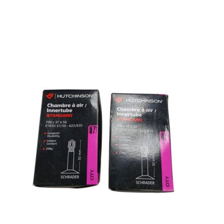 HUTCHINSON CITY LOT DE 2X CHAMBRES A AIR INNERTUBE STANDARD 700 x 37 à 50 ETRTO 37/50-622/635
