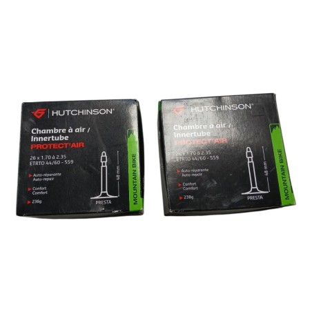 HUTCHINSON MOUNTAIN BIKE LOT DE 2X CHAMBRES A AIR INNERTUBE PROTECT'AIR 26x1.70 à 2.35 ETRTO 44/60-559