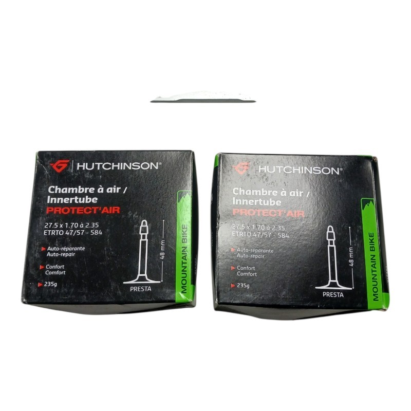 HUTCHINSON MOUNTAIN BIKE LOT DE 2X CHAMBRES A AIR INNERTUBE PROTECT'AIR 27,5x1.70 à 2.35 ETRTO 47/57-584
